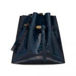 Mulberry Navy Croc Print Tyndale Bag