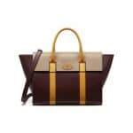 Mulberry Oxblood/Dune/Sunflower Bayswater with Strap Bag