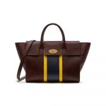 Mulberry Oxblood/Lemon/Midnight Stripe Patchwork Bayswater with Strap Bag