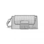 Mulberry Silver Mirror Croc Print Small Pembroke Bag