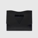 Proenza Schouler Black Medium Curl Clutch Bag with Heart Cutout