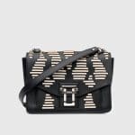 Proenza Schouler Black/White Whipstitch Medium Hava Shoulder Bag