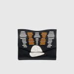 Proenza Schouler Black/White/Sunflower Whipstitch Small Curl Clutch Bag