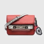 Proenza Schouler Brick/Optic White Leather/Embossed Crocodile PS11 Mini Classic Bag