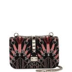 Valentino Black Love Blade Medium Lock Flap Bag