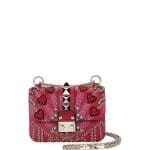 Valentino Red Love Blade Mini Lock Flap Bag