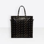 Balenciaga Black/Gold Logo Bazar Shopper M Bag