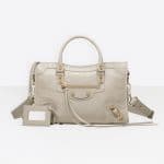 Balenciaga Gris Nuage Classic Gold City S Bag