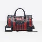 Balenciaga Marine/Bordeaux Stripes Classic City S Bag