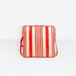 Balenciaga Red/Natural Cushion Square S Bag