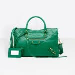 Balenciaga Vert Imperial Classic Gold City S Bag