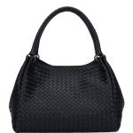 Bottega Veneta Black Intrecciato Parachute Tote Bag