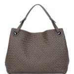 Bottega Veneta Grey Intrecciato Medium Shoulder Bag