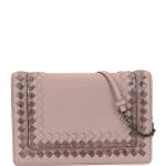 Bottega Veneta Medium Pink Leather with Snakeskin Trim Shoulder Bag