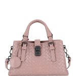 Bottega Veneta Medium Pink Mini Roma Bag