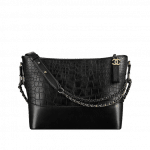 Chanel Black Alligator Gabrielle Hobo Bag