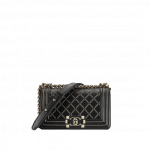 Chanel Black Lambskin Boy Chanel Small Flap Bag