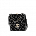 Chanel Black Resin/Strass/Pearls Evening Bag