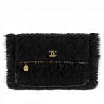 Chanel Black Tweed Clutch Bag