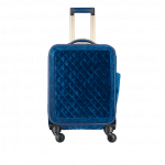 Chanel Blue Velvet/Calfskin Coco Case Trolley Bag