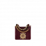 Chanel Burgundy Lizard with Pearl Flap Bag with Top Handle