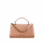 Chanel Pink Flap Bag with Top Handle