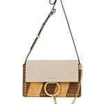 Chloe Gray/Olive/Mustard Patchwork Faye Small Shoulder Bag