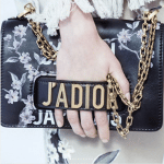 Dior Black Jardin Japonais J'adior Flap Bag