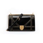 Dior Black Studded Glazed Calfskin Diorama Bag