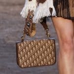 Dior Brown Logo Fabric Flap Bag - Cruise 2018