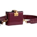 Dior Burgundy Crocodile Dioraddict Small Lockbox Bag
