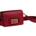 Dior Red Dior Flap Bag with Slot Handclasp