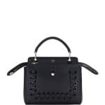 Fendi Black Whipstitch Dotcom Bag