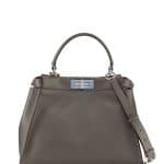 Fendi Gray/White Bicolor Medium Peekaboo Bag