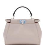 Fendi Light Gray Mini Peekaboo Bag