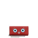 Fendi Red Faces Wallet-on-Chain Bag