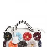 Fendi White Floral Embellished Mini By The Way BagJPG