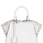 Fendi White Scalloped Mini 3Jours Bag