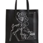 Givenchy Black Bambi Printed Stargate Tote Bag