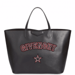 Givenchy Black Gothic Logo Patches Large Antigona Tote Bag