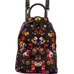 Givenchy Black Multicolor Pansies Print Nano Backpack Bag