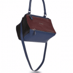 Givenchy Burgundy/Navy/Black Tricolor Small Pandora Bag