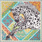 Hermes Appaloosa des Steppes Silk Twill Scarf 90