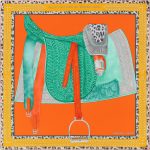 Hermes Selle d'Officier en Grande Tenue Silk Twill Scarf 90