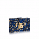 Louis Vuitton Blue/Noir Lace Print Petite Malle Bag