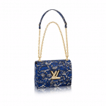 Louis Vuitton Blue/Noir Lace Print Twist MM Bag