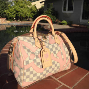 azur damier tahitienne speedy vuitton louis bag lv ig leo lion bandoulire