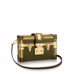 Louis Vuitton Green/Gold Embroidered Petite Malle Bag