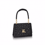Louis Vuitton Noir Matelasse Flower Malletage Twist GM Bag