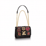 Louis Vuitton Noir/Gold Beaded Twist MM Bag